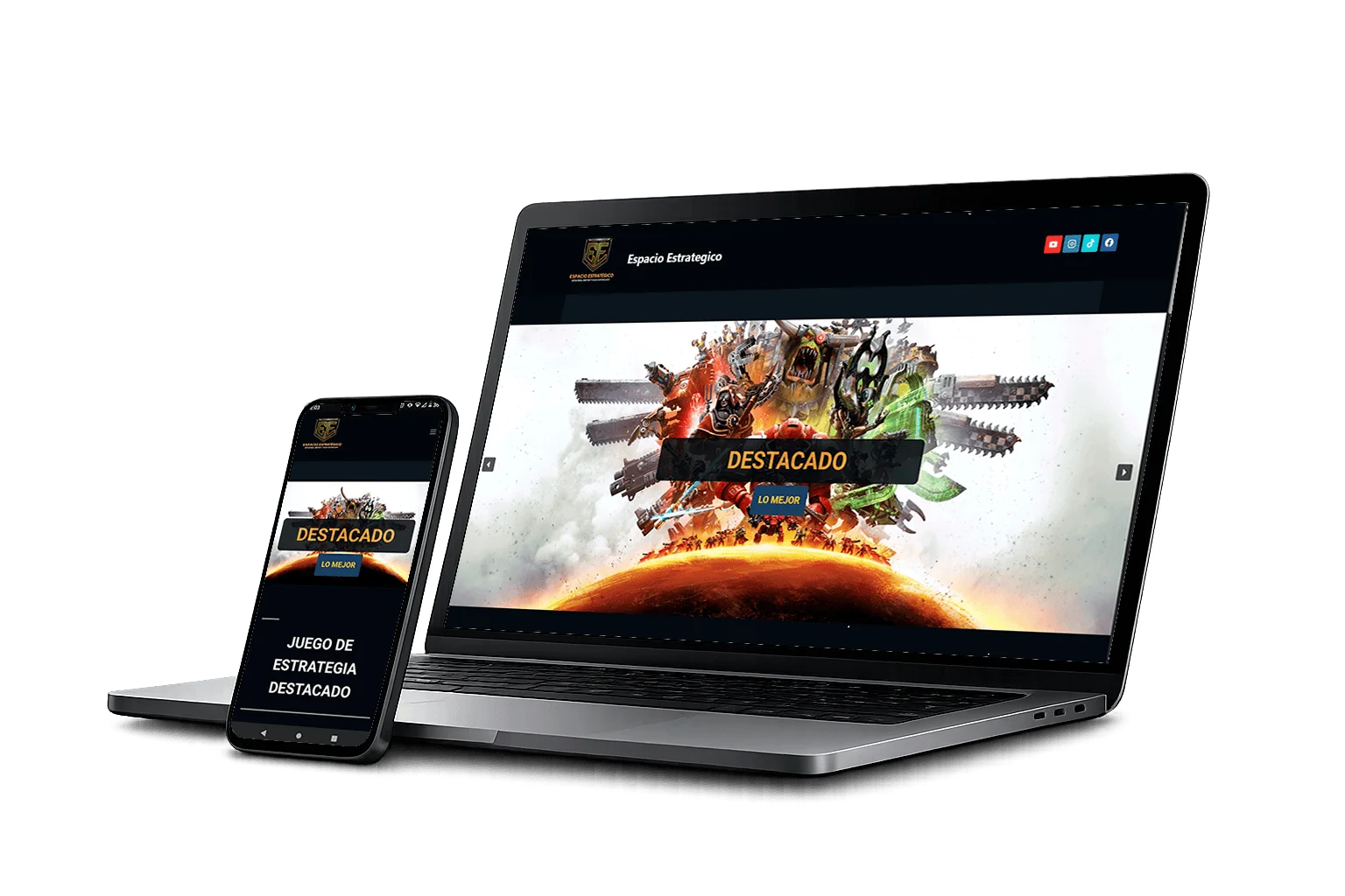 Sitio web desarrollado para Espacio Estrategico