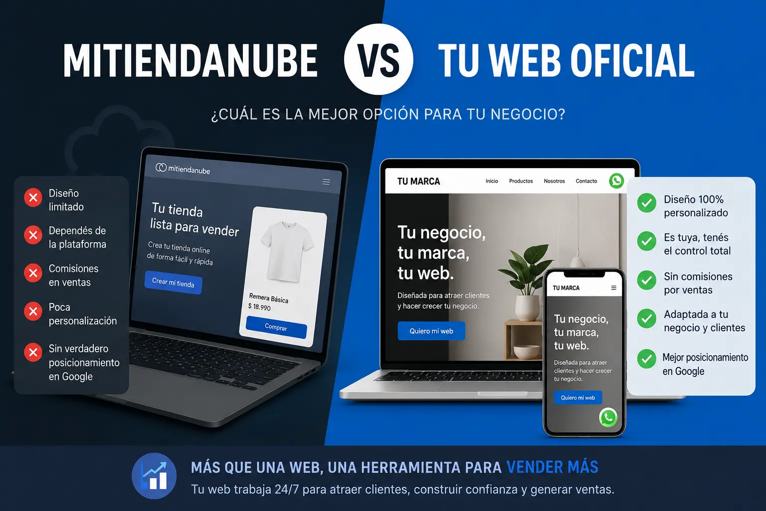 mitiendanube vs mi web